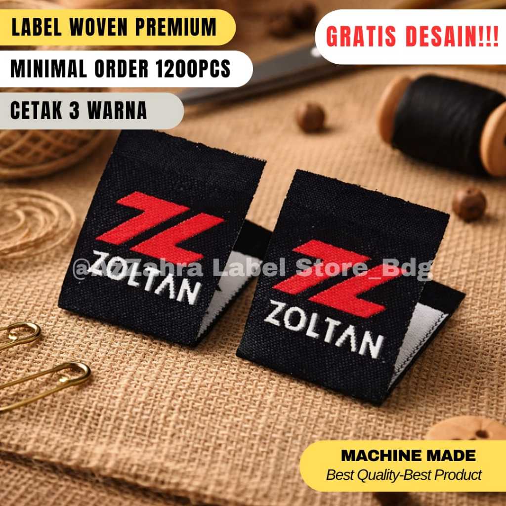 label Woven 4x5cm / label woven / woven damask / woven rajut / woven bordir