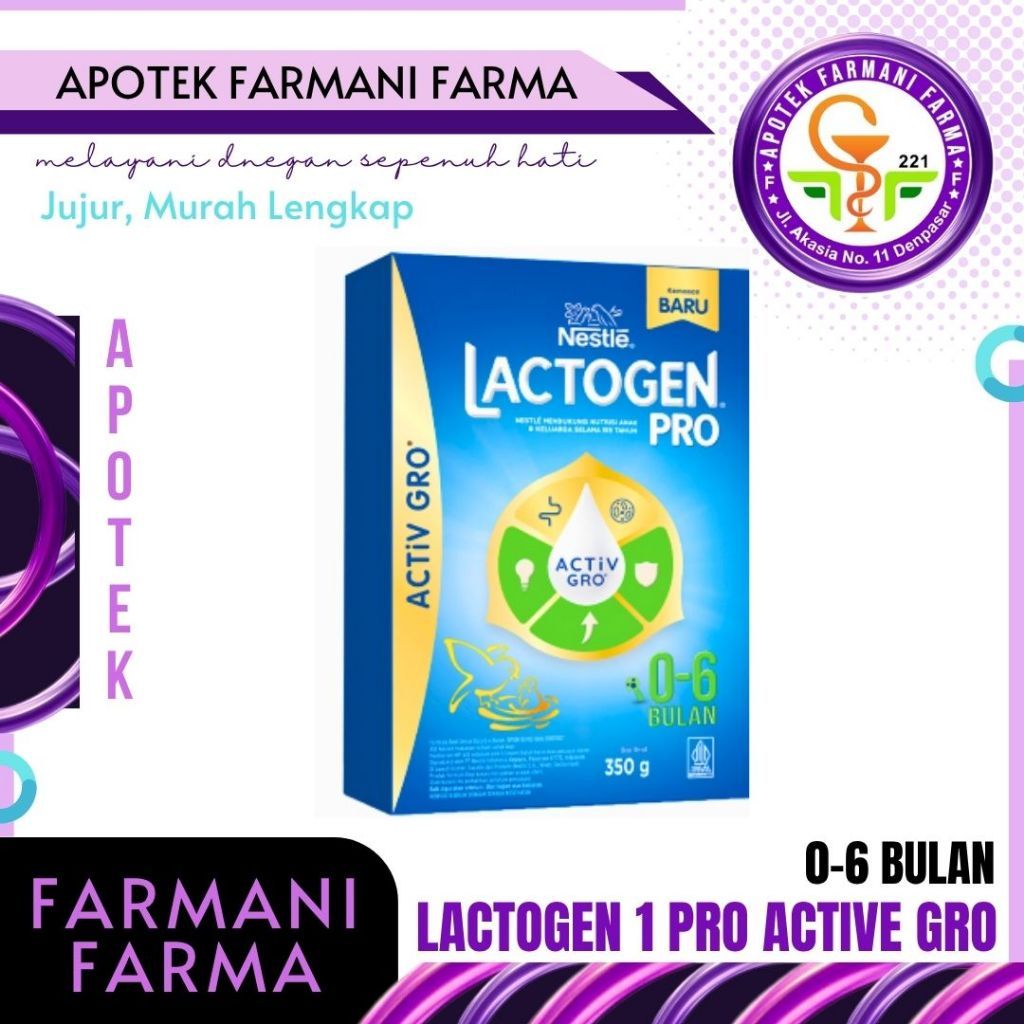LACTOGEN 1 PRO ACTIV GRO (0-6BULAN) SUSU ANAK BOX / 180 GRAM / 350 GRAM