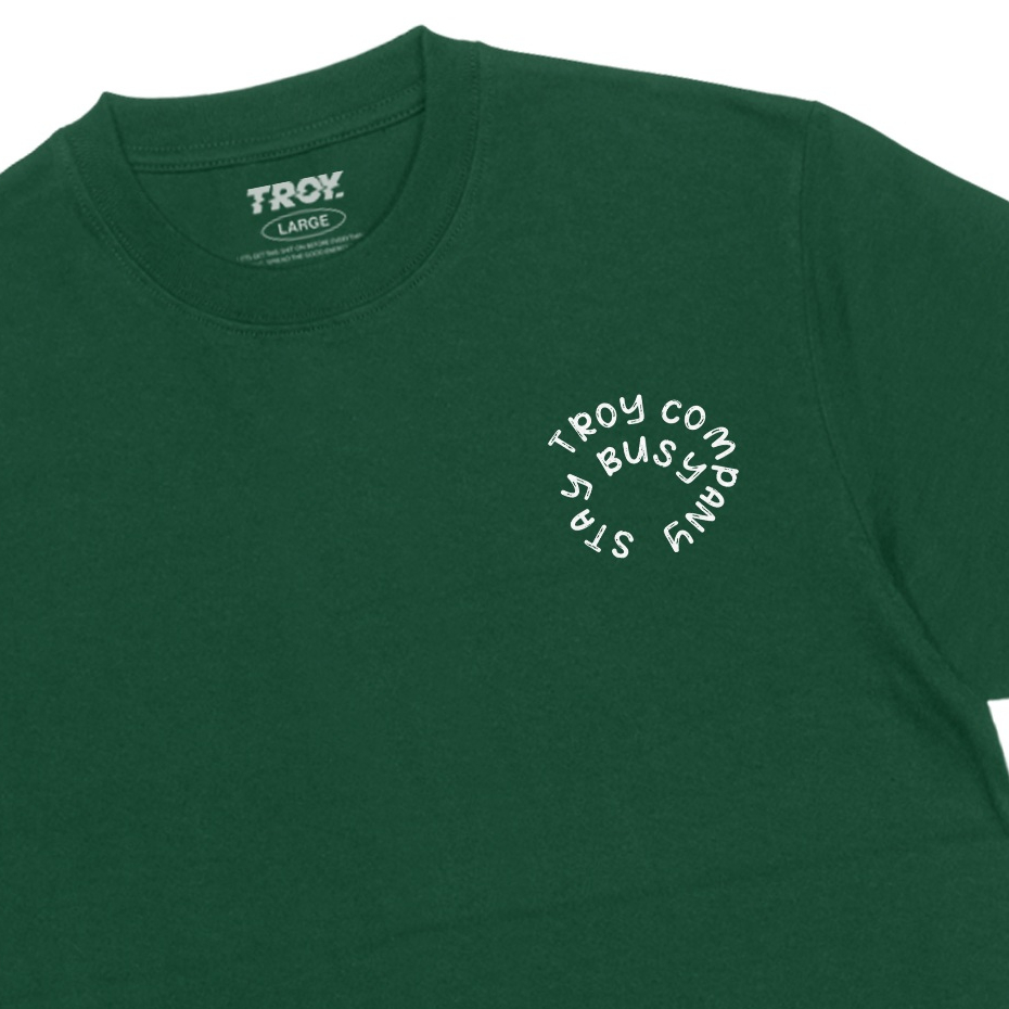 Troy Company Tshirt Forest Green Curlty - Kaos Lengan Pendek Kaos Hijau MTD 3479