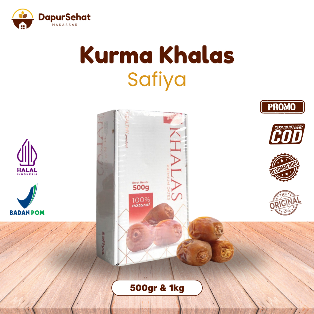 Kurma Khalas Saad kemasan premium 1 Kg Kurma Kholas Premium Legit Safiya box cantik untuk souvenir