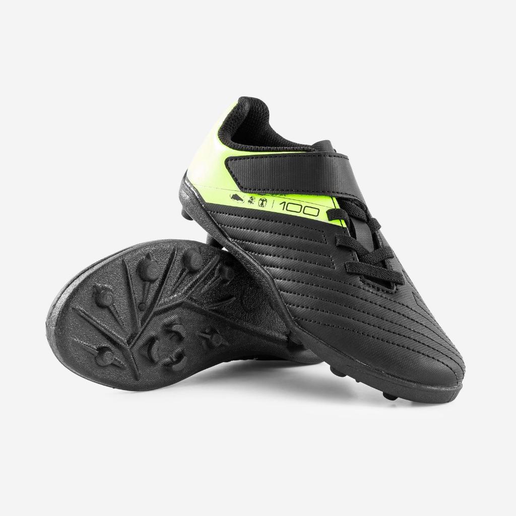 Sepatu Bola Kipsta Sepatu Bola Lapangan Keras Agility 100 Hitam Kuning