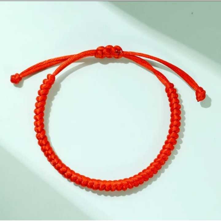 GELANG TALI Aksesoris Serut Gelang Tali Merah Disesuaikan  /Gelang tipis Gelang tali cina