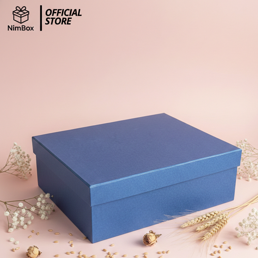Nim Box Kotak Gift Kotak Hampers Kue Kering Edisi Biru Muda Hardbox Kokoh 33x33x14 untuk Hadiah Spes