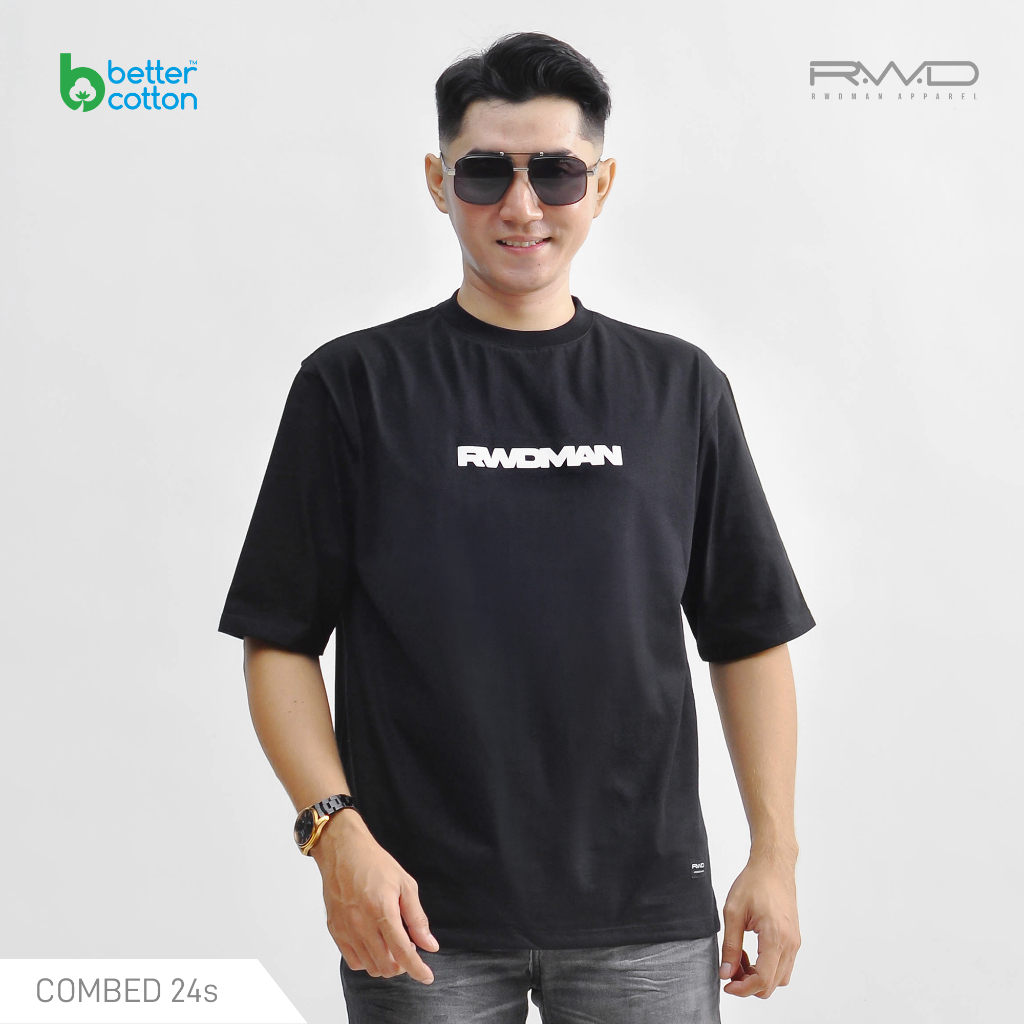 RWDMAN - Cotton BCI T-Shirt Pria Boxy Silent Grunge EG 22.050
