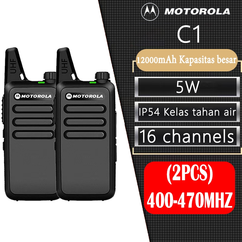 HT Motorola  9800mAh 5Watts  MiniWalkie Talkie Long Range 10KM UHF 16 Channels TwoWay Radioted Radio