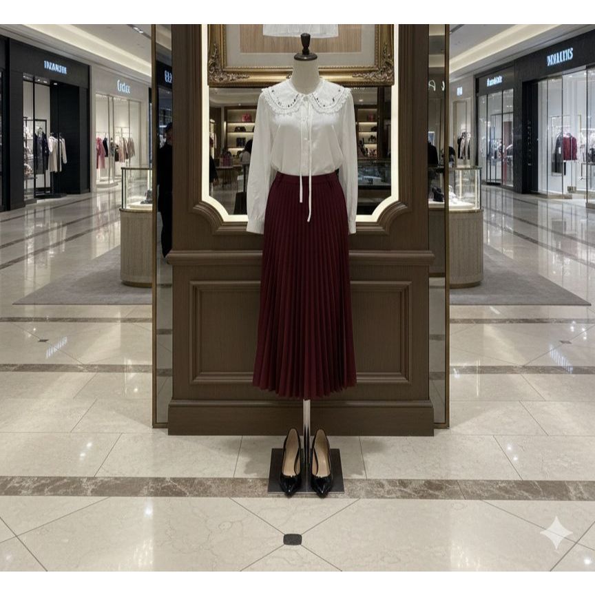 BLOUSE LONGGAR DENGAN KERAH PETERPEN BERTALI WANITA