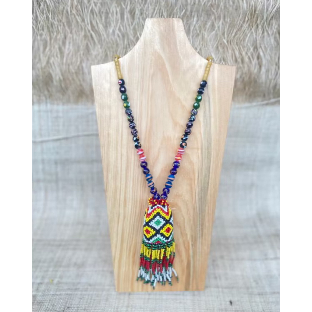 Kayan Art - Kalung Manik Buah Kalung Lonceng Adat Dayak Kalimantan Pria Wanita