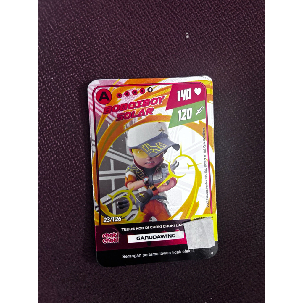 Kartu Boboiboy-Choki Choki Hologram Galxy Card