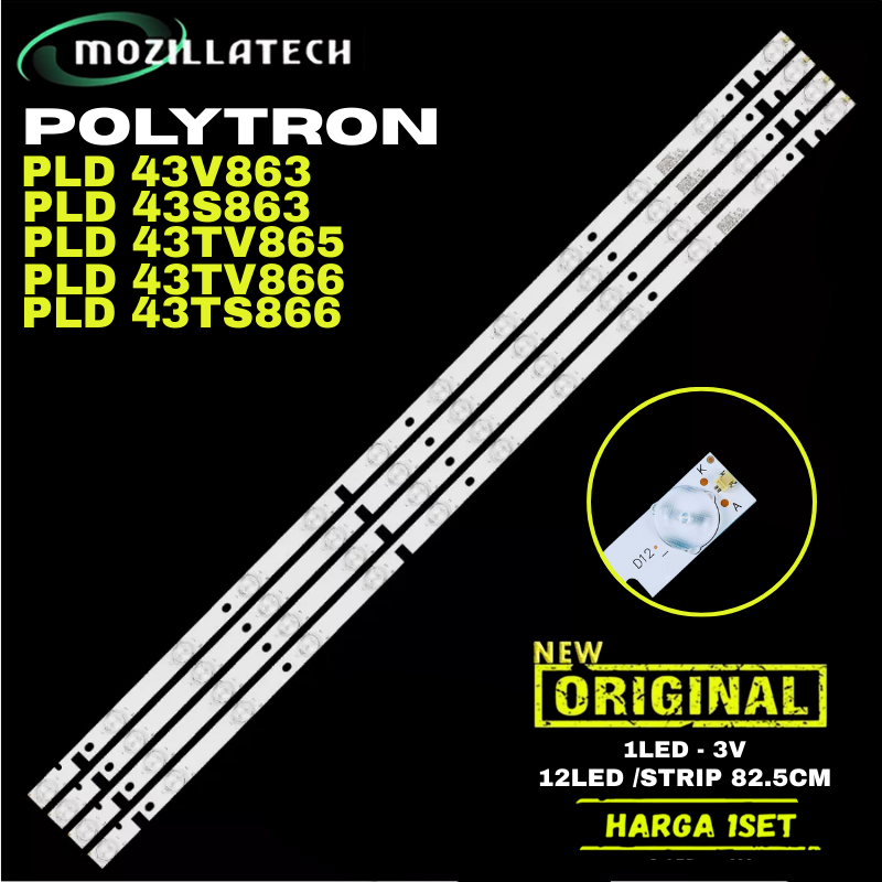 BACKLIGHT TV LED POLYTRON PLD43V863 PLD43TV865 PLD43TV866 PLD43TS865 PLD43TS866PLD43B150 PLD40D150