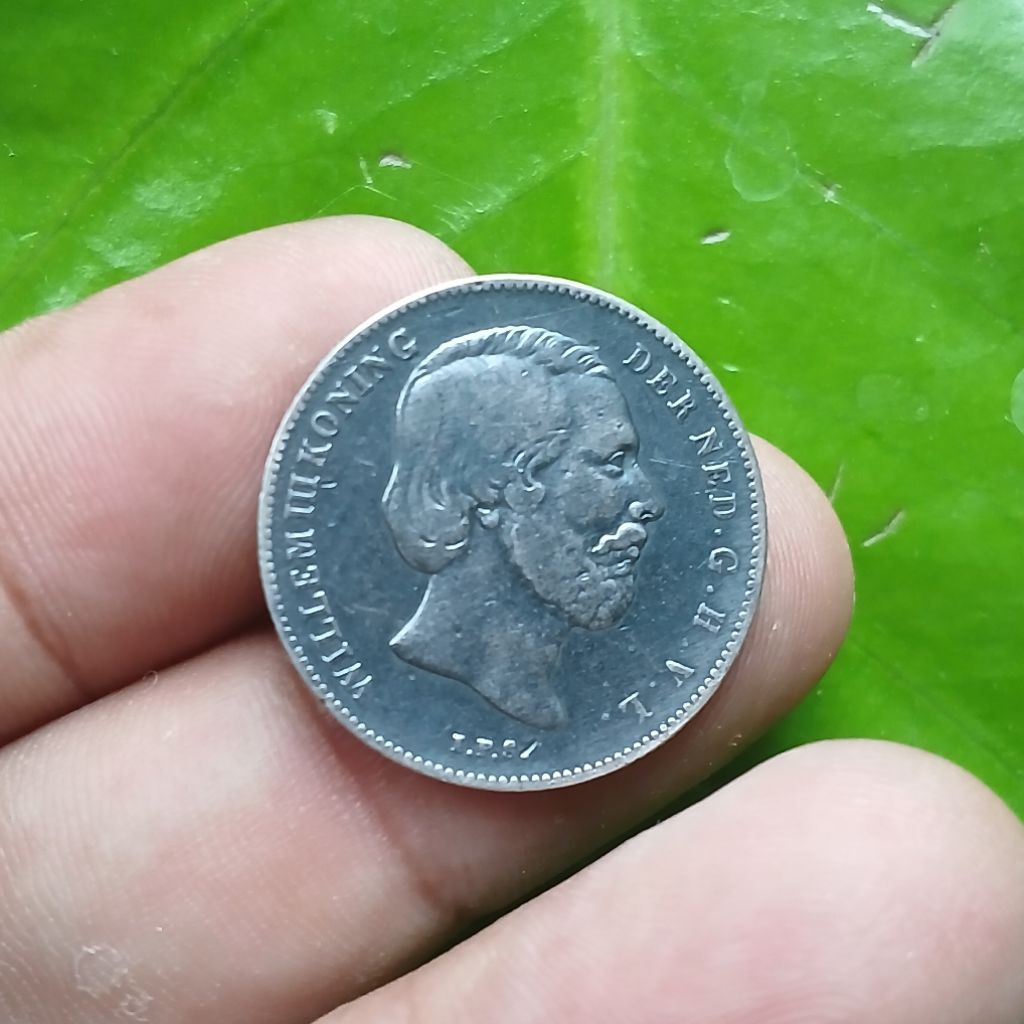 Koleksi Temuan Sungai Koin Perak 1/2 Gulden Willem III Th 1863
