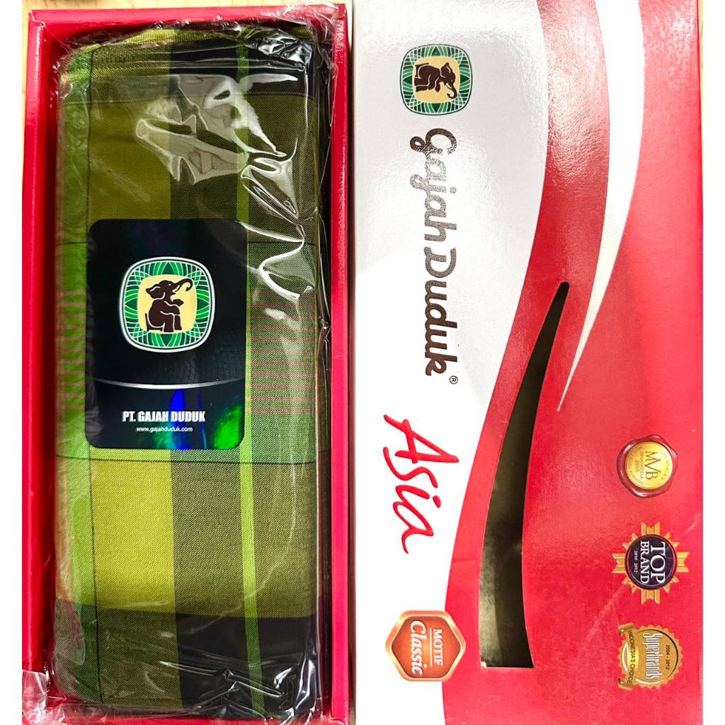 Sarung Gajah Duduk Dewasa - Kotak Kotak - Hijau