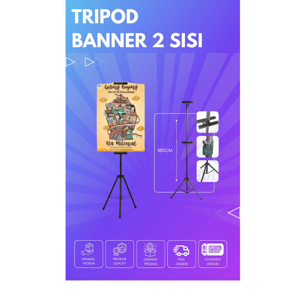 Tripod Banner 2 sisi