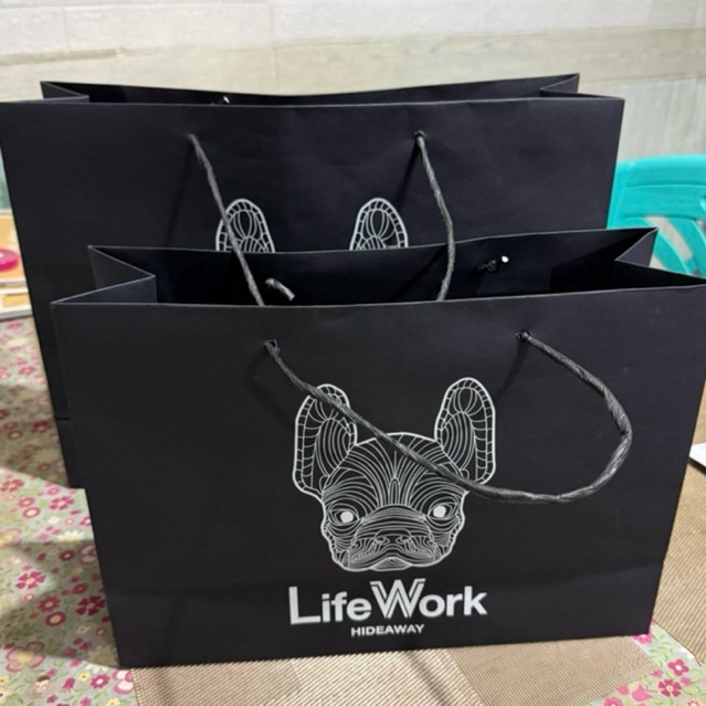 TERMURAH READY STOCK Paperbag Branded LIFEWORK HIDEAWAY ORIGINAL 100% Size S DAN L / Kantong kertas 