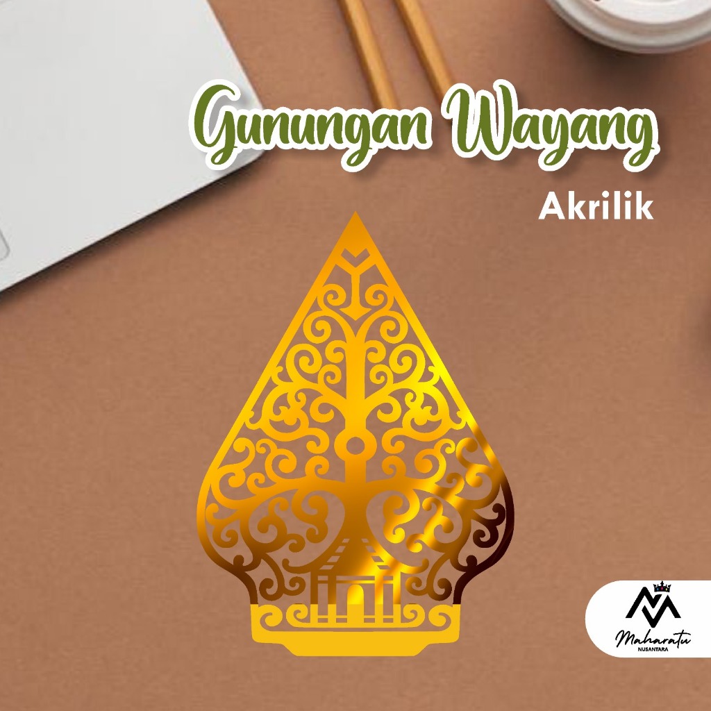 Gunungan Wayang Akrilik  – Hiasan Mahar Pernikahan Elegan, Dekor Dinding Jawa