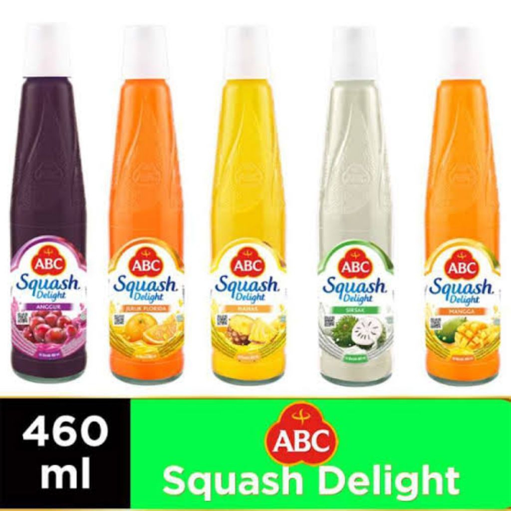 Sirup ABC Squash delight 460ml - Rasa Manis Segar, Cocok untuk Minuman dan Dessert