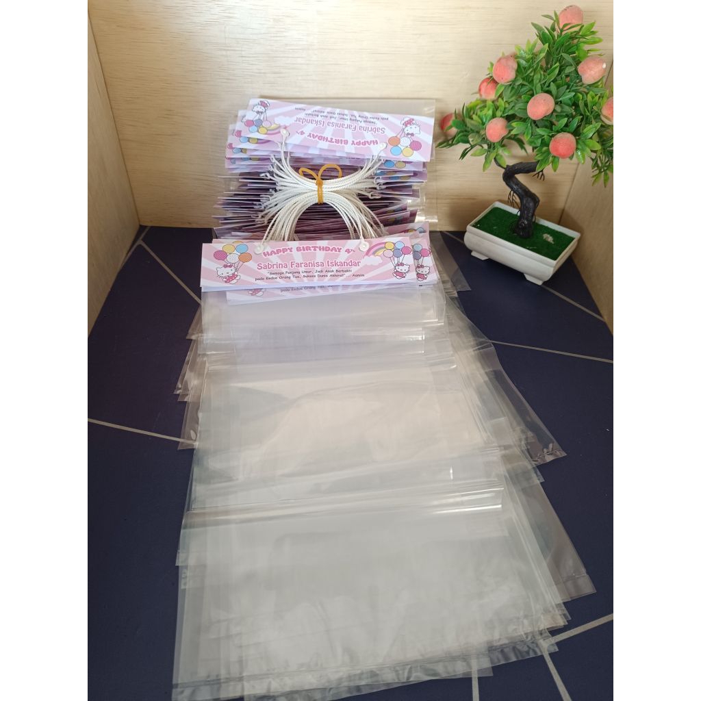 tas snack plastik label kertas custom
