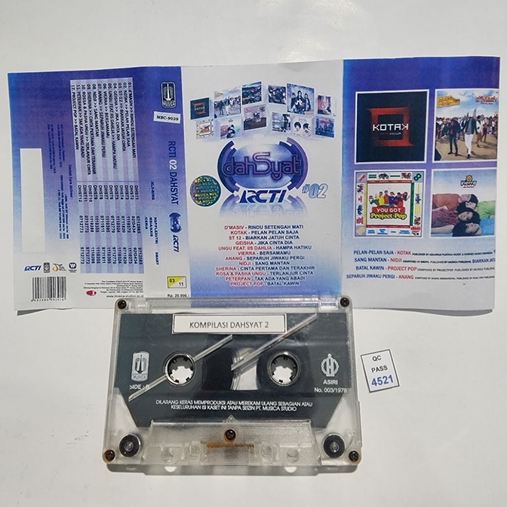 Kaset pita Kompilasi Dahsyat 2 / Geisha Vierra Kotak ST12 (Tanpa Cover/Cover Copy an)