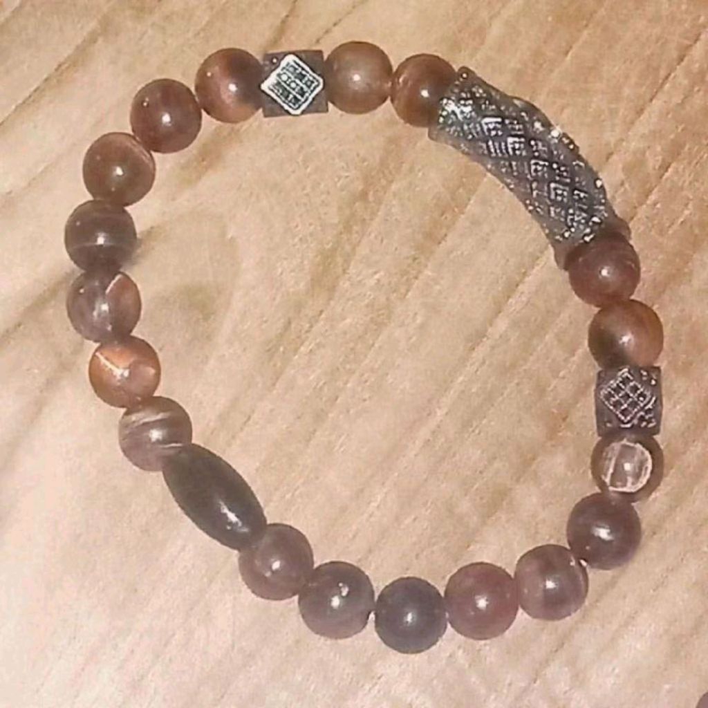 VTFrans Amulet Red Tiger Eye Bead Kalung Liontin