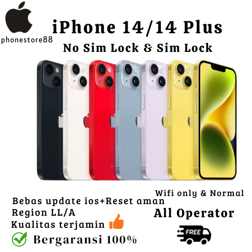 iPhone 14 Plus Second Inter Like New Original Bebas Reset