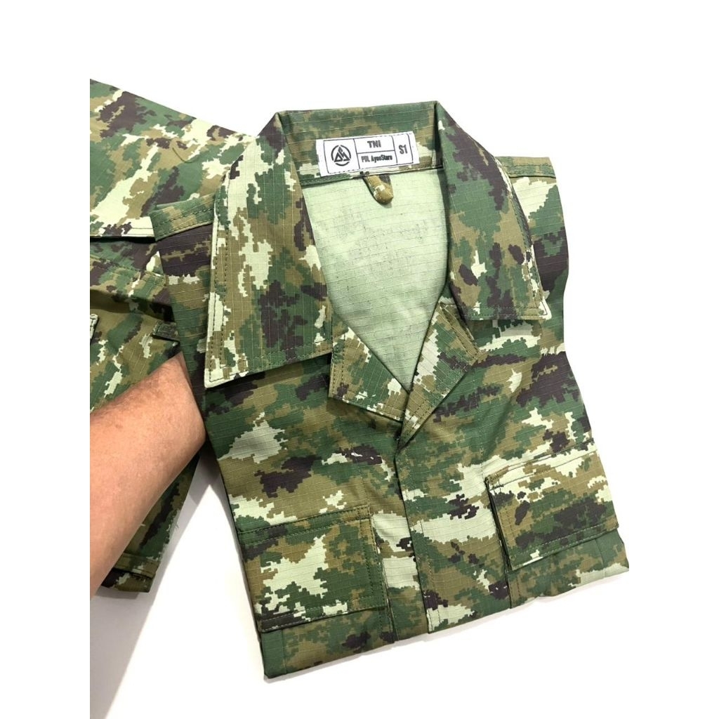 Setelan pdl Sage green micropoly anti luntur / pdl terbaru TNI Sage greeen