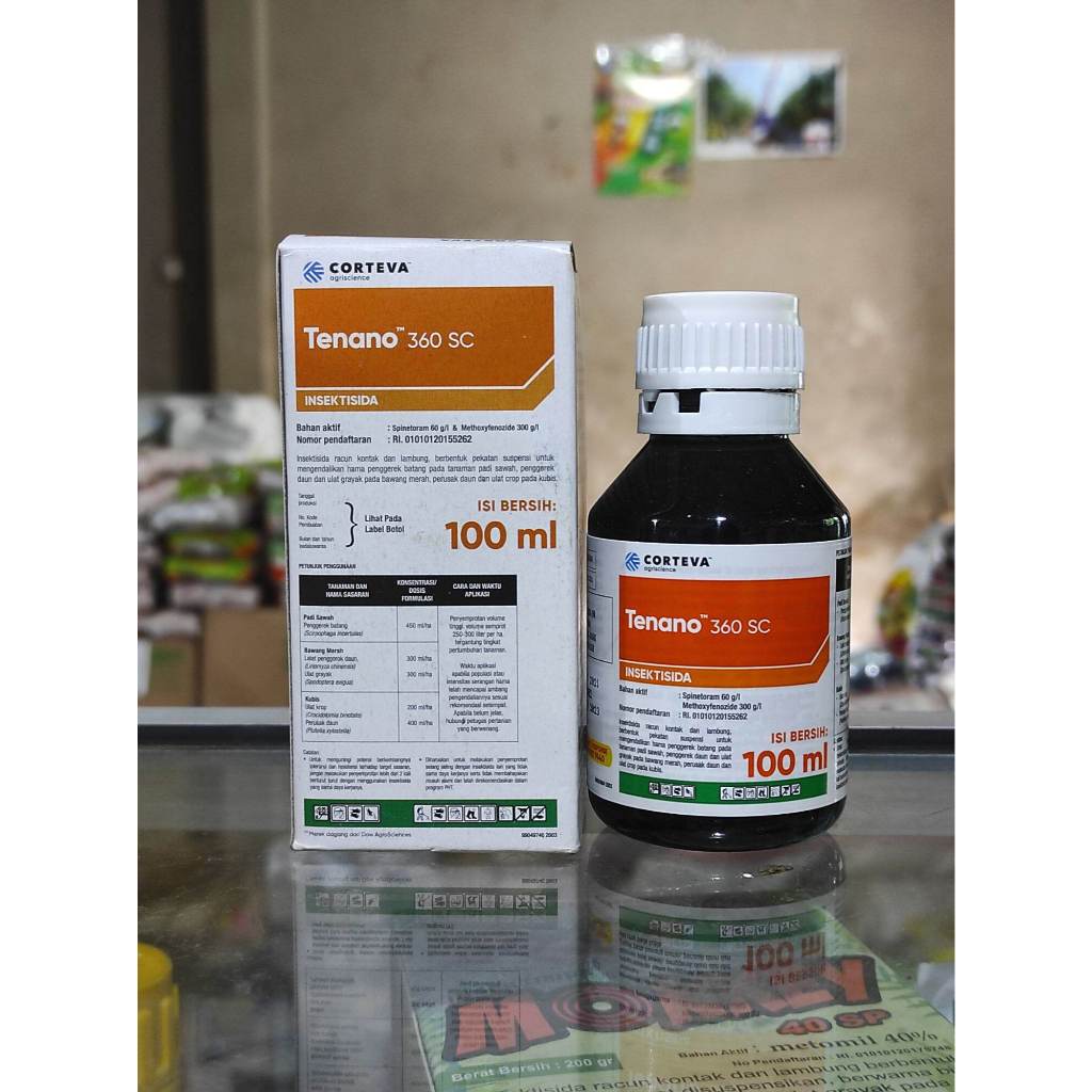Insektisida Tenano 100 ml - insektisida racun kontak & lambung bahan aktif ganda (Spinetoram 60 g/l 