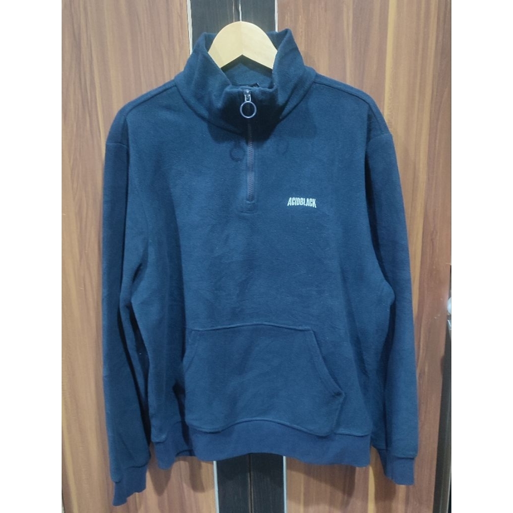 sweatshirt sherpa acid black