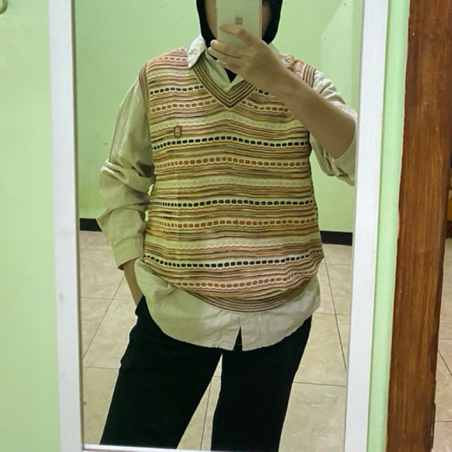 VEST BAHAN RAJUT KNIT KATUN LINEN DENIM WANITA KOREA STYLE OVERSIZE / ROMPI ATASAN VEST KEKINIAN BAS