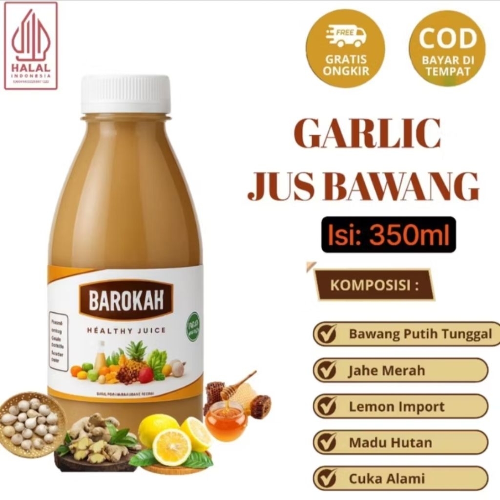 Jus Garlic Bawang Putih Tunggal Healthy Juice 350 ML Jus Bawang Putih Tunggal 100% Herbal Alami Dan 