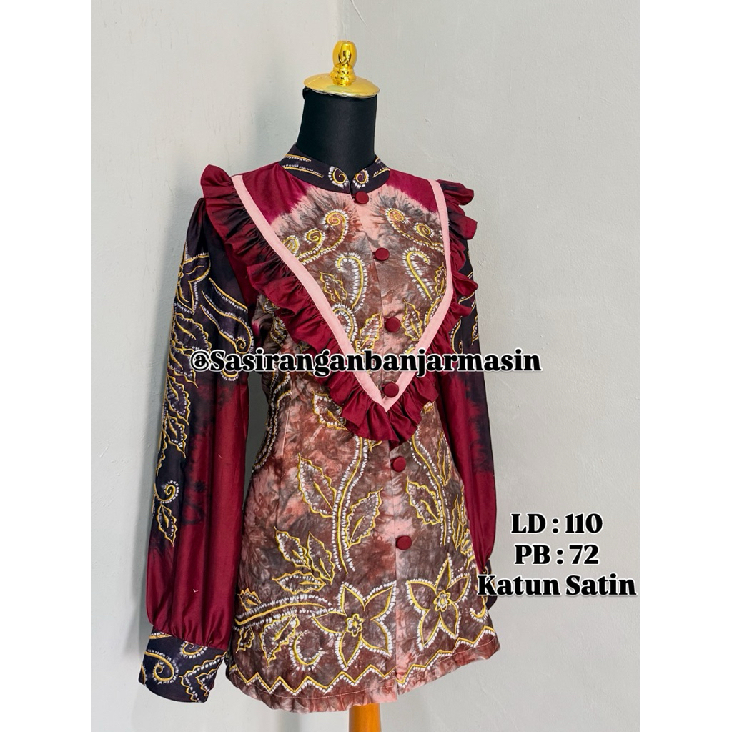 blouse sasirangan bordir