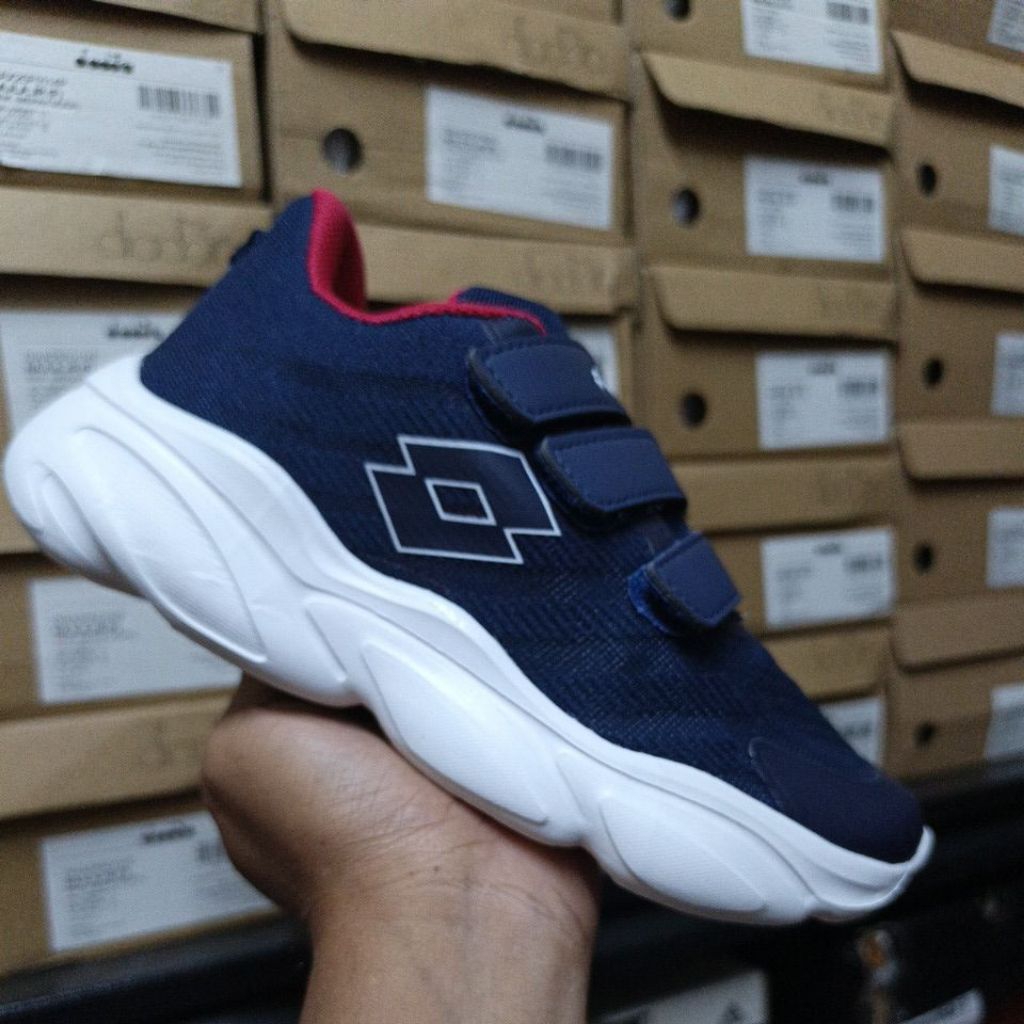 Sepatu Olahraga Anak Lotto Elda Navy Original Sport Station