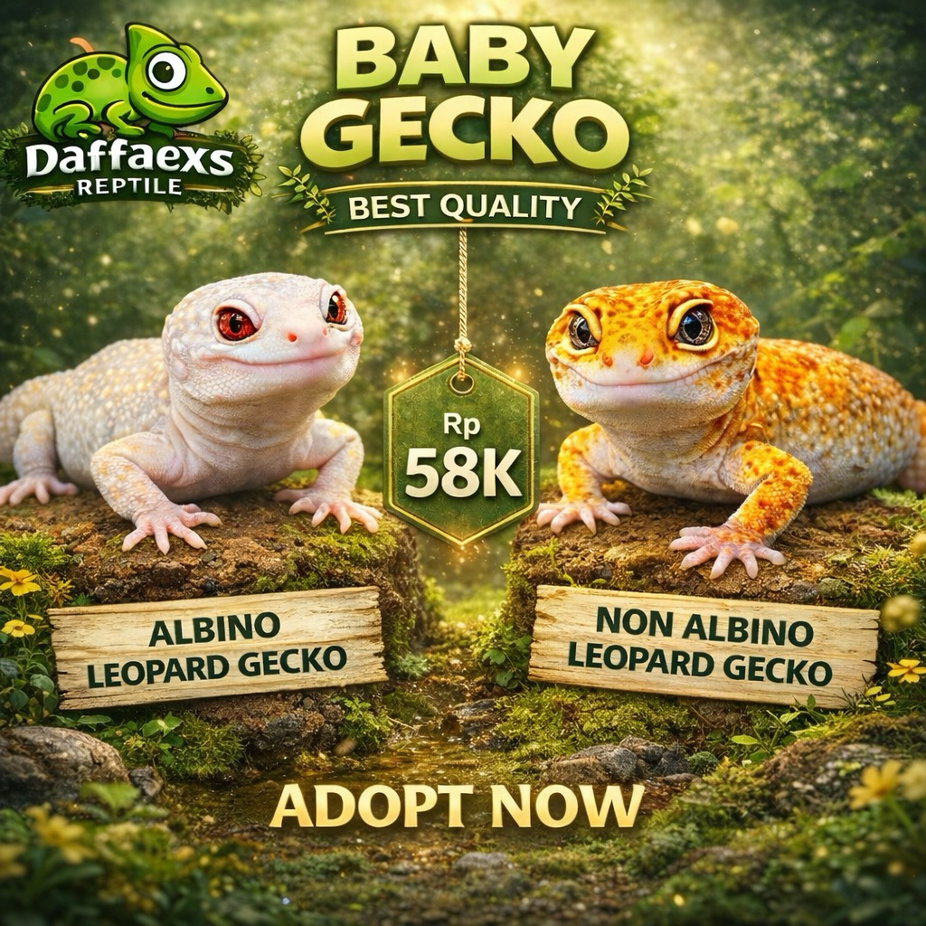 MAINAN GECKO LEOPARD BABY BEST QUALITY - BISA PILIH MORPH VIA CHAT