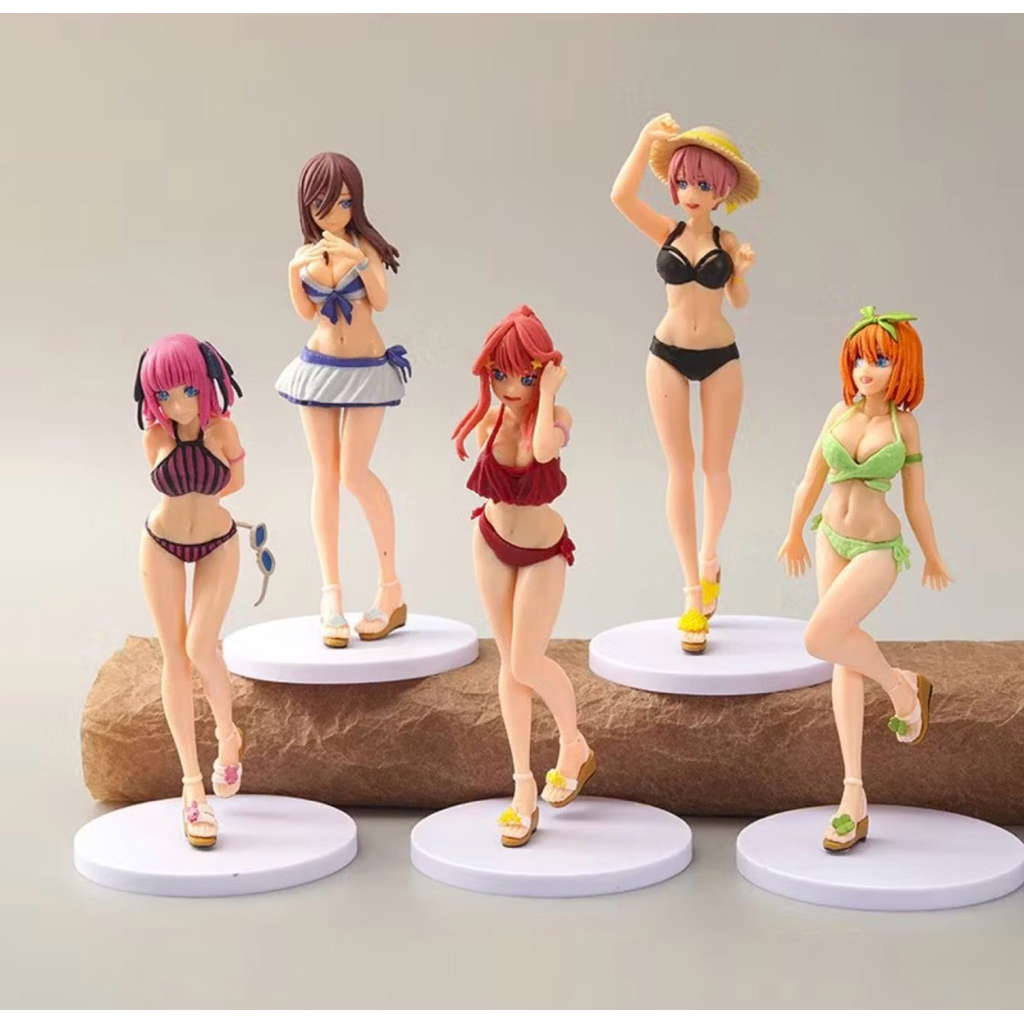 Action figure Nakano Ichika Nino Miku Yotsuba Itsuki Bikini seimsuit figure hanayome beach bikini ve