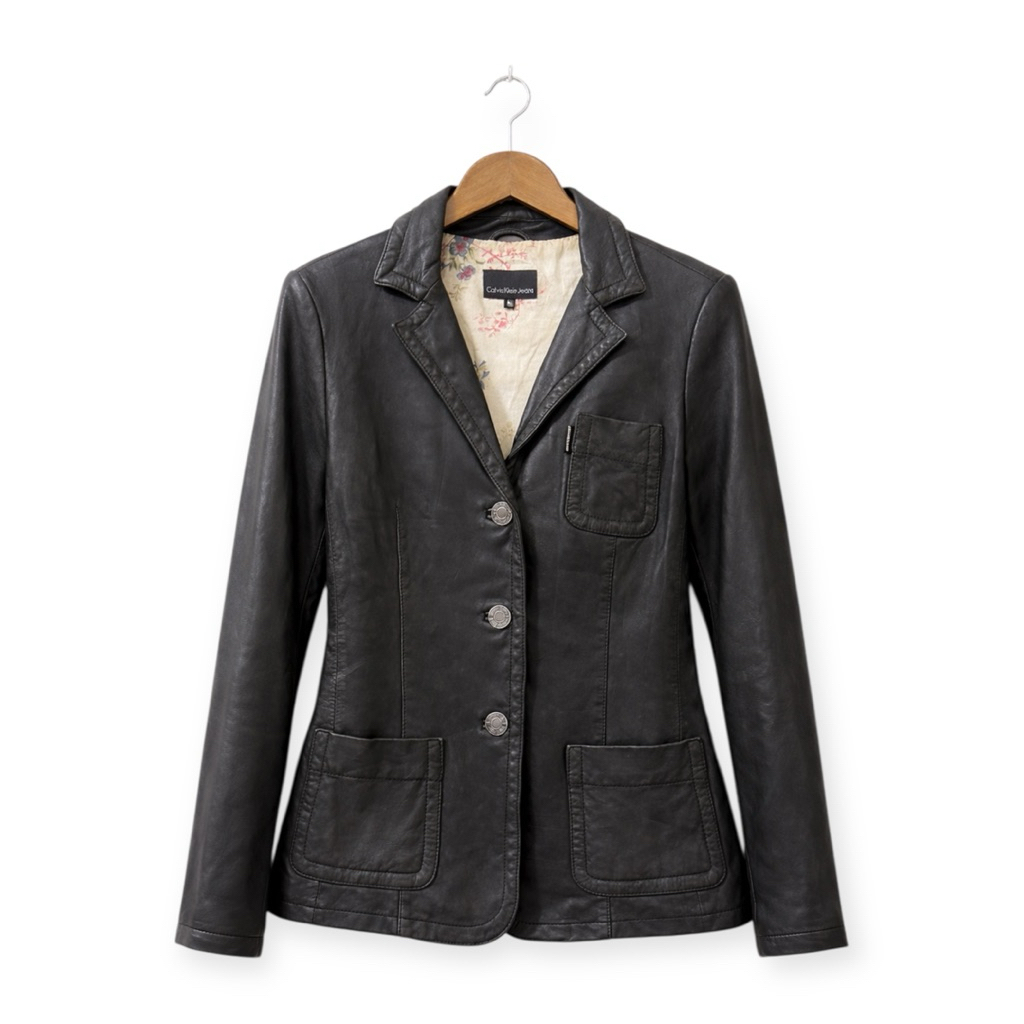 (Woman) Leather Jacket Calvin Klein