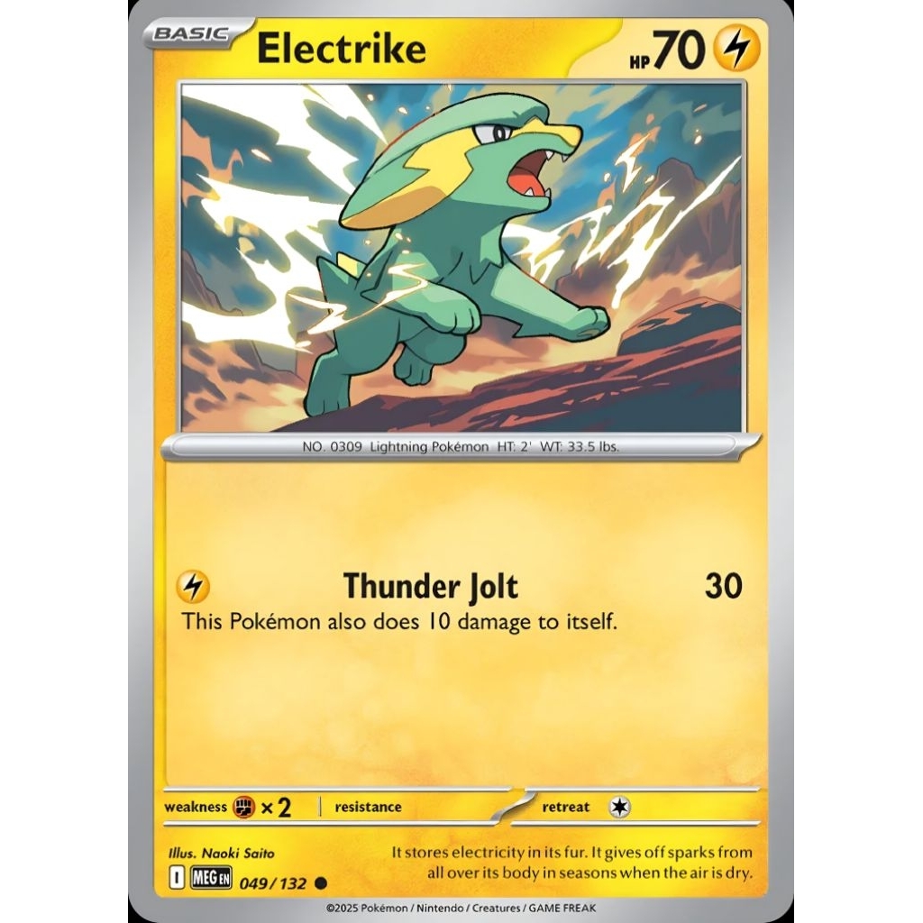 Tcg Pokemon Electrike Common Meg