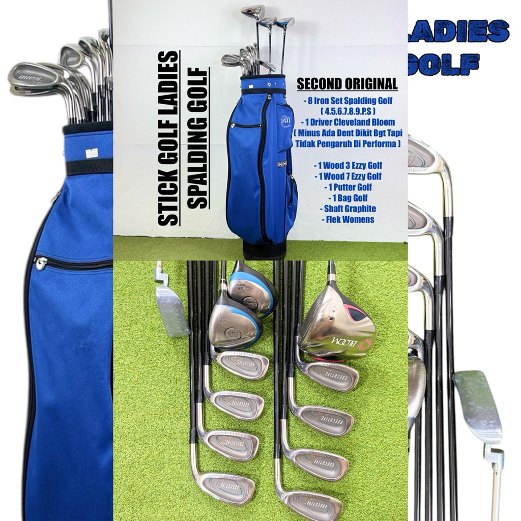 Paket Stick Golf Ladies Bekas Original Spalding Golf Fullset Bag Golf