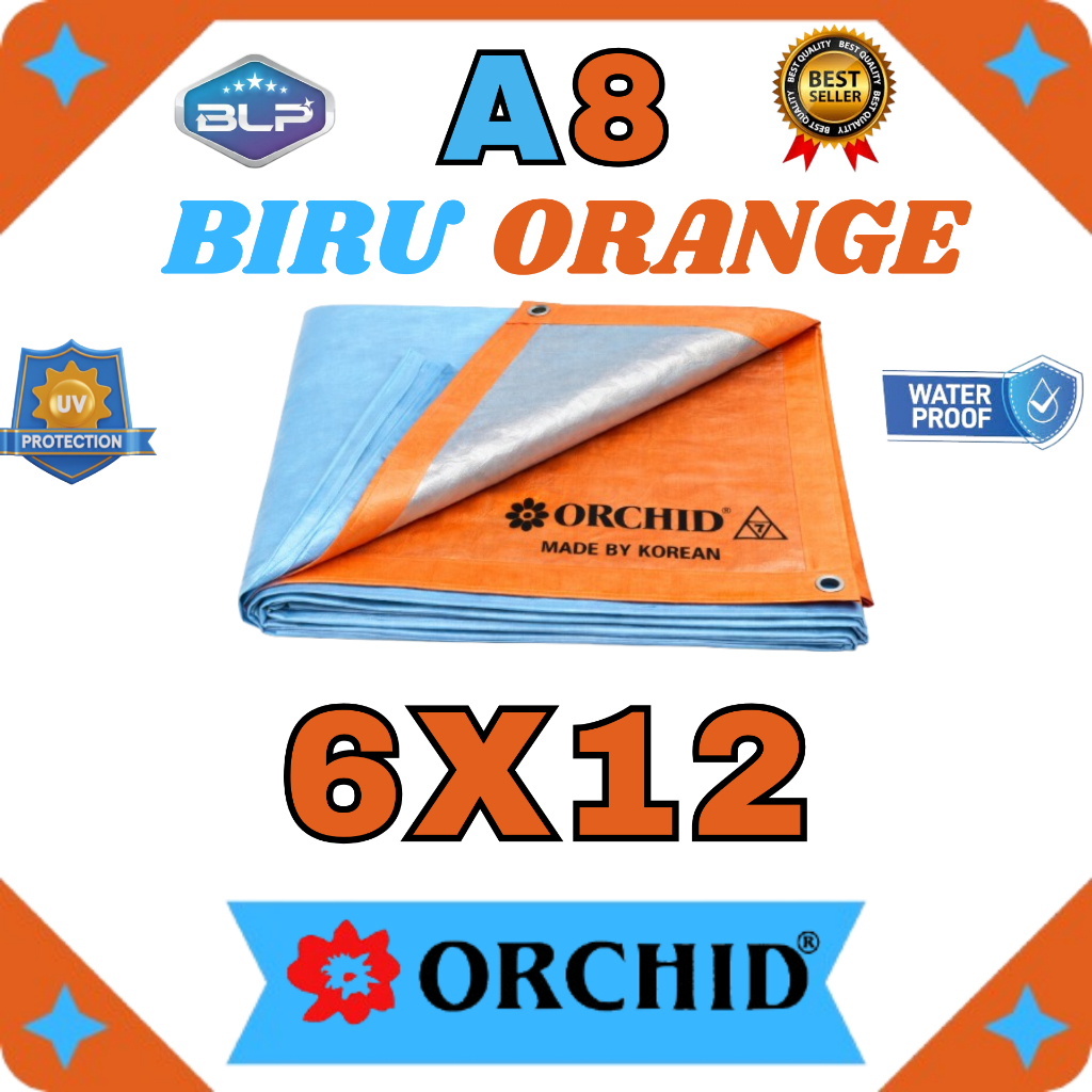 Terpal Orchid A8 ukuran 6x12 Made In korea