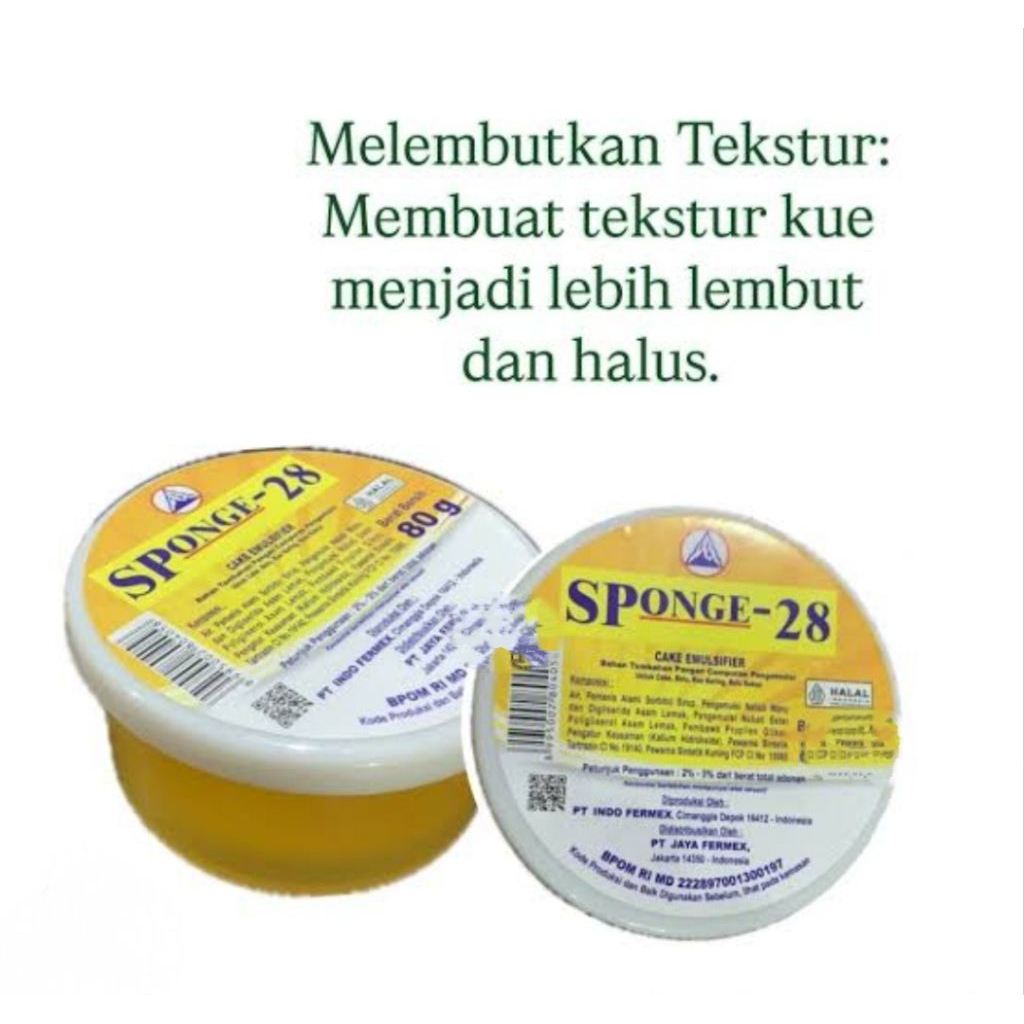 40 gr Sponge 28 SP Kue Pelembut Kue Bolu Pengemulsi