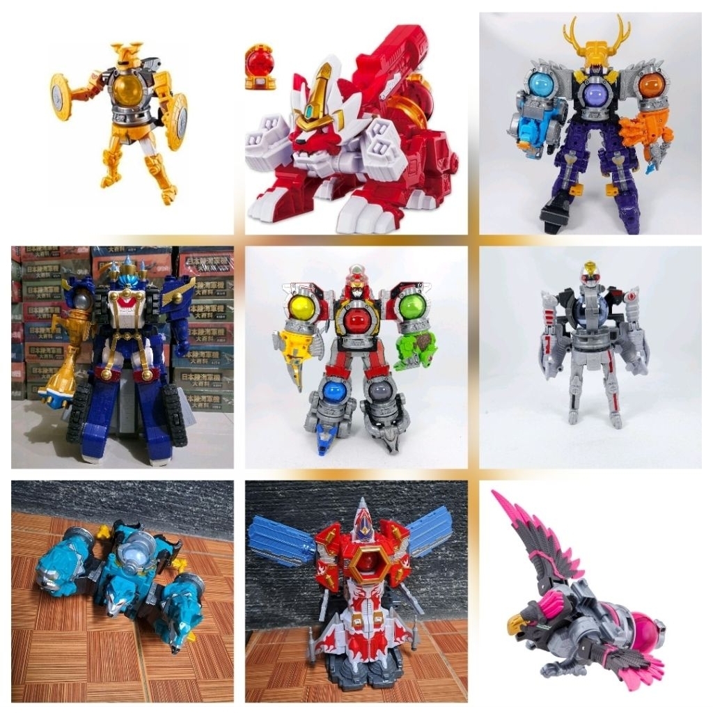 dx megazord kyuranger shishi chameleon ookami oushi kajiki ryu sasori kuma washi voyager for kyureno