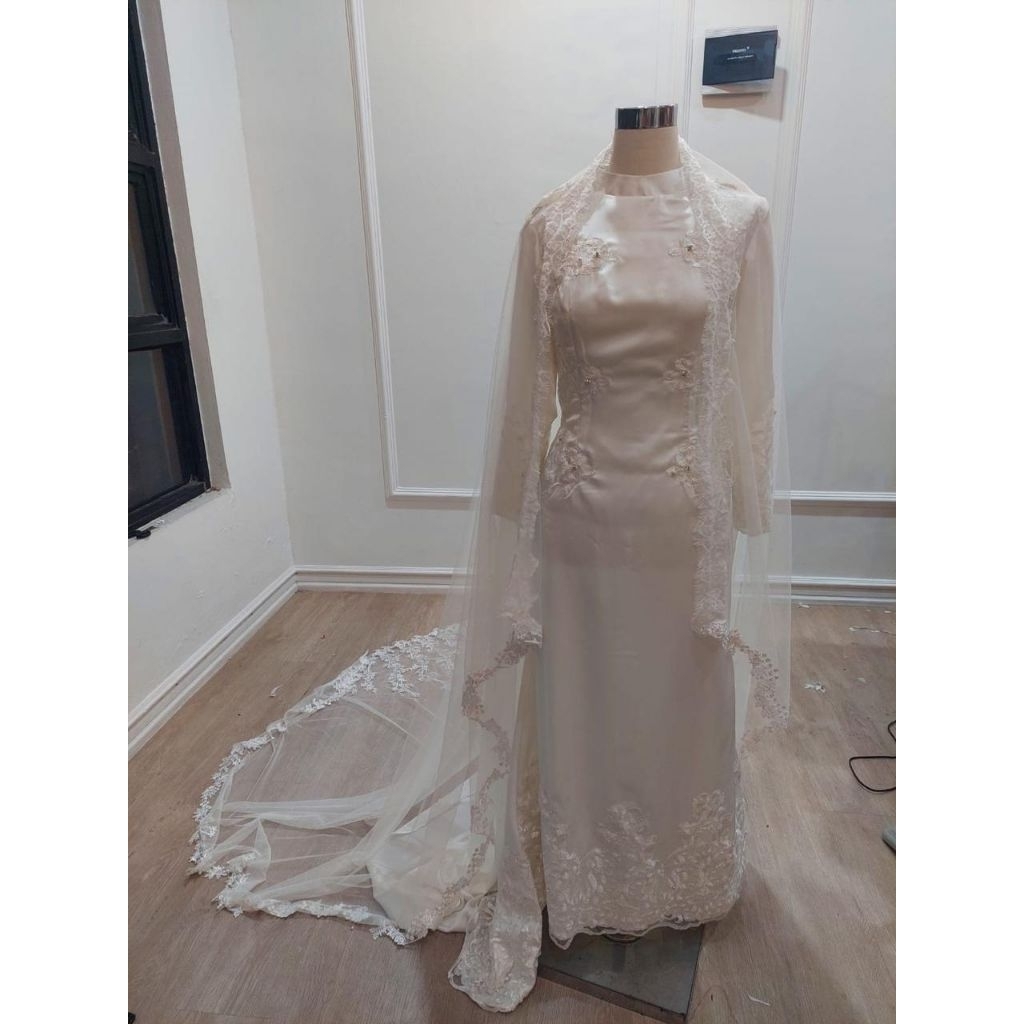 gaun pengantin Malaysia Melayu gaun akad gaun walimah wedding dress