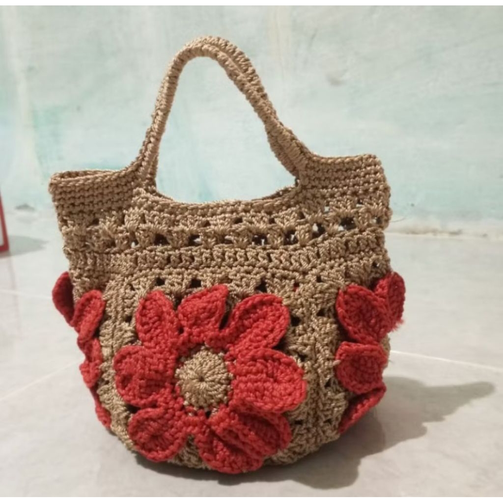 Tas selempang rajut granny squere/tas selempang rajut murah/tas selempang rajut viral/tas selempang 