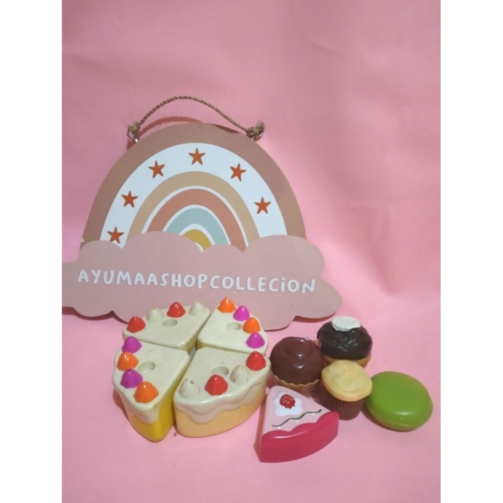 mainan kue cupcake preloved