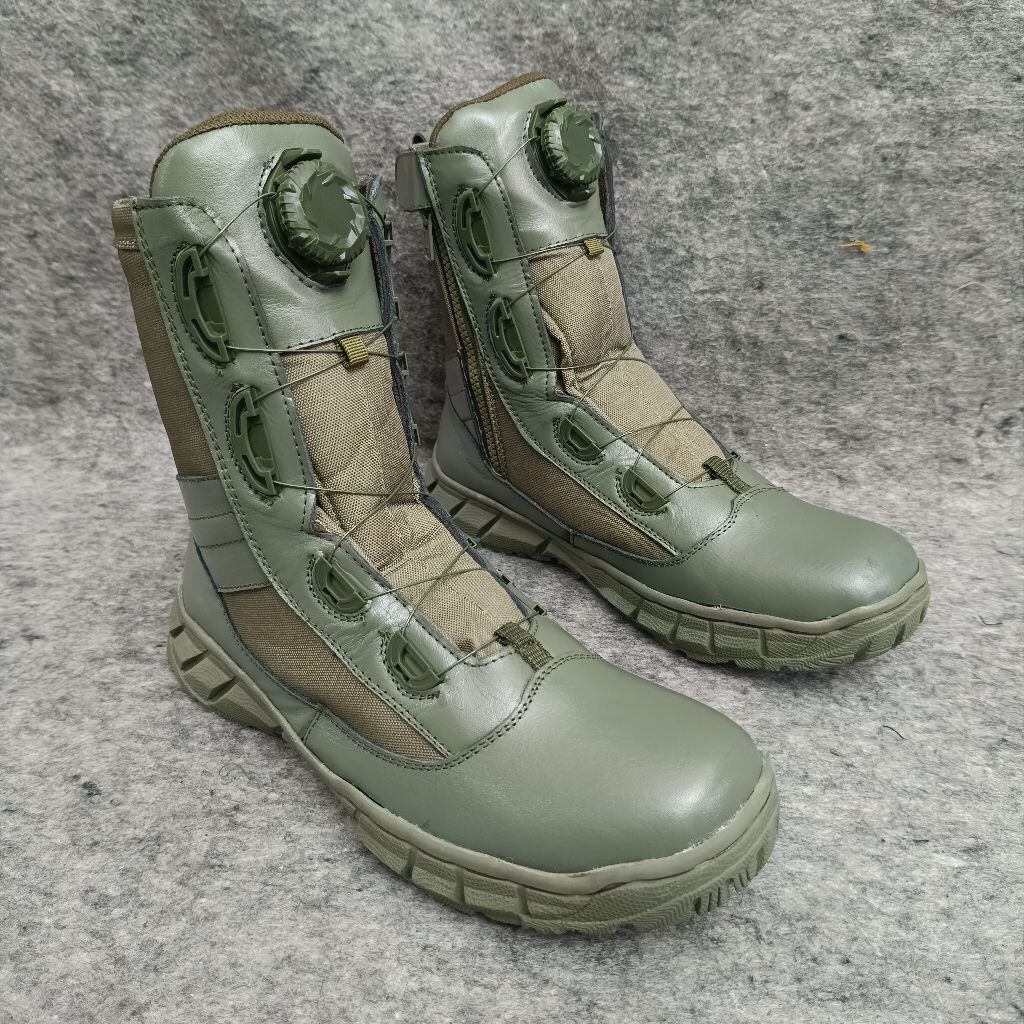 Sepatu PDL Hijau Brimob Tali Putar / Sepatu PDL Hijau Brimob
