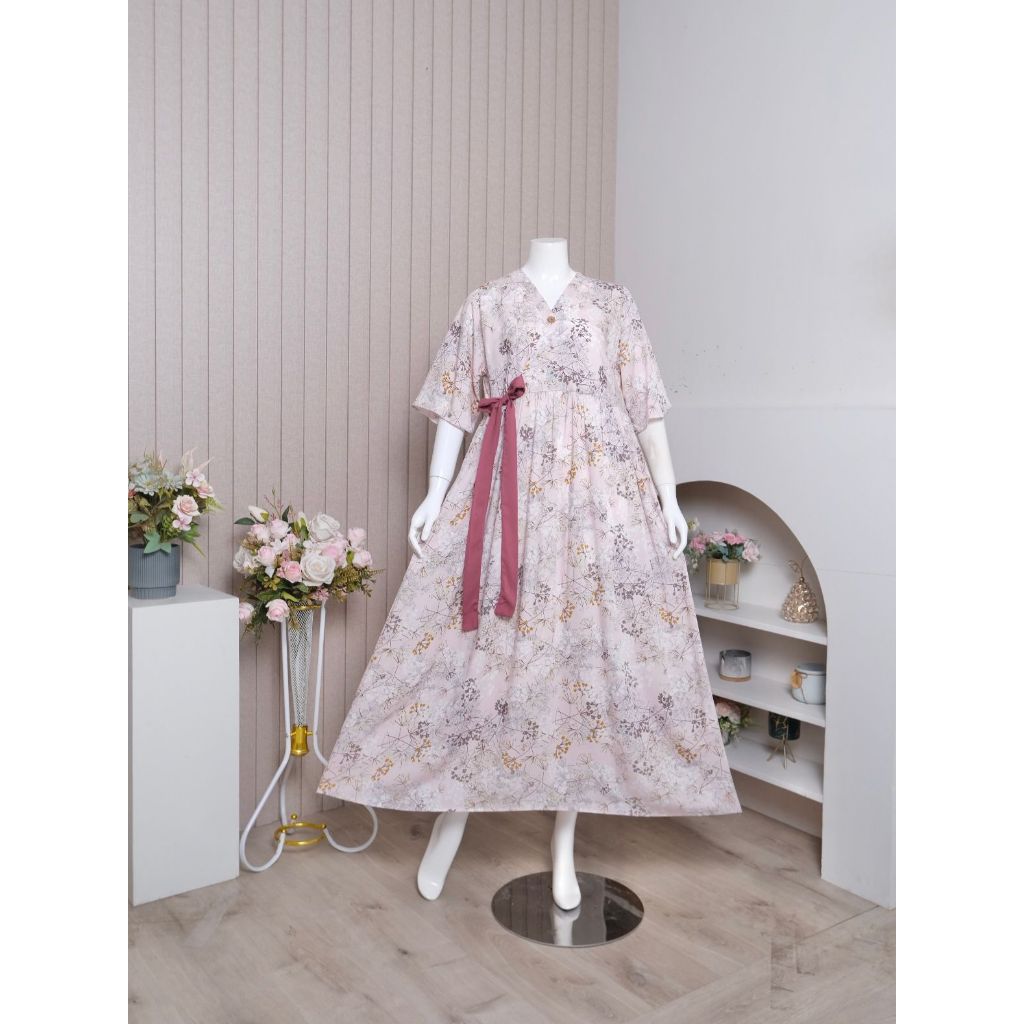 Zoraya Ayla Long Dress Daster Andin Rayon Premium Remaja Bumil Busui Terbaru Baju Tidur Wanita Kekin