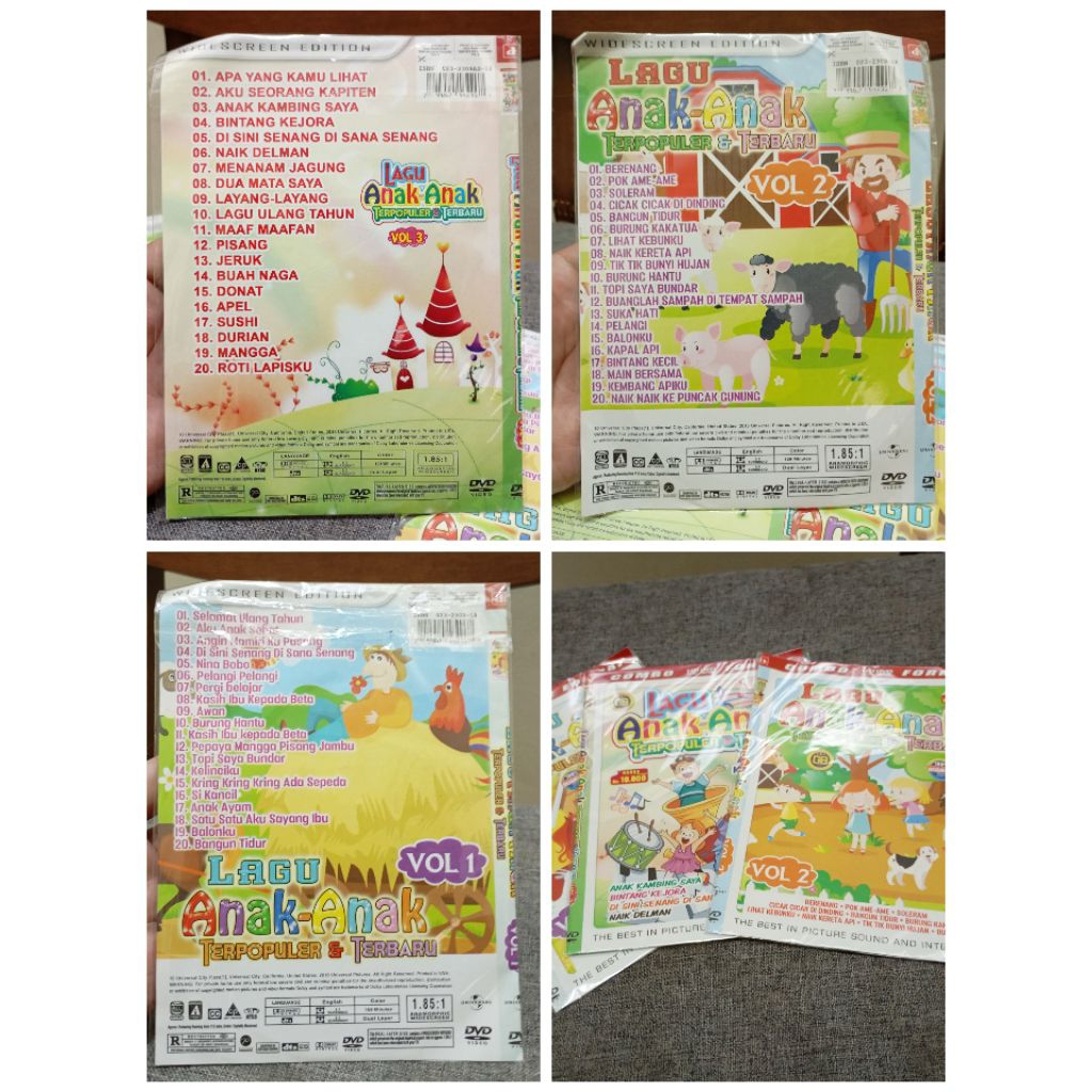 Kaset DVD Lagu Anak-Anak Populer