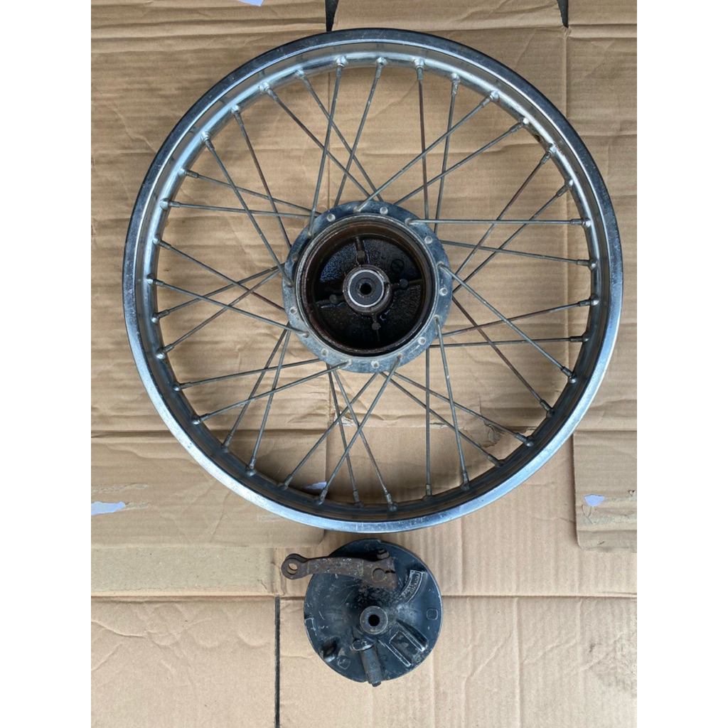 pelek velg roda depan model tromol kawasaki kaze blitz original copotan