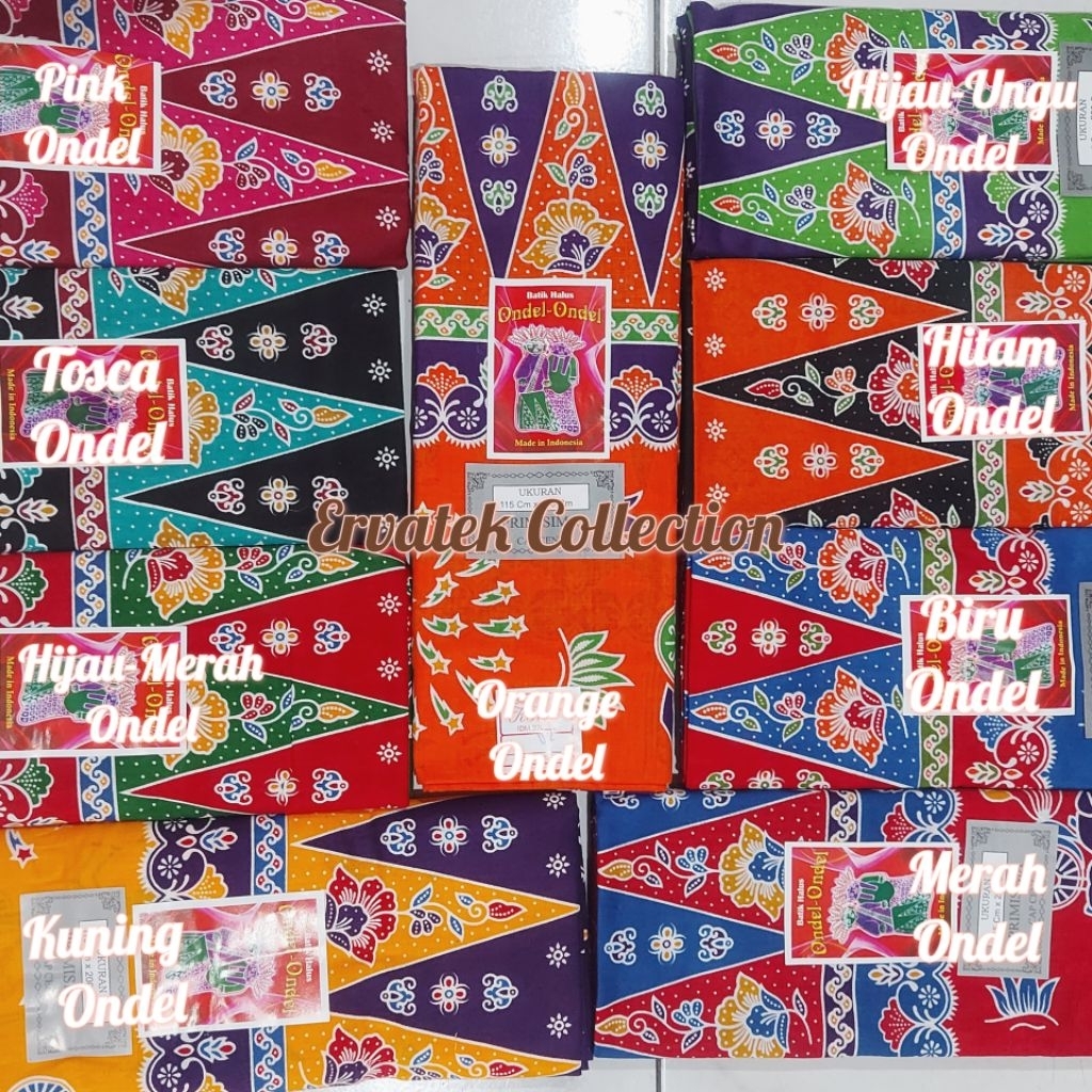 Kain Sarung Batik Betawi Ondel Ondel ST99 Rok Wanita Tumpal Batik Kain Cap GOOD QUALITY / Seragam