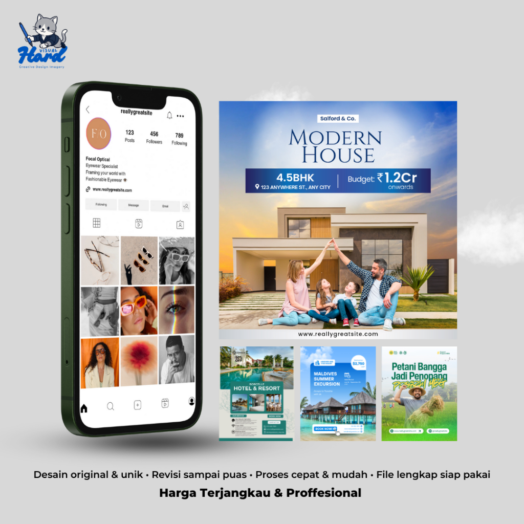 Jasa Desain Feed Instgramm Profesional | Konten Media Sosial Kreatif & Branding