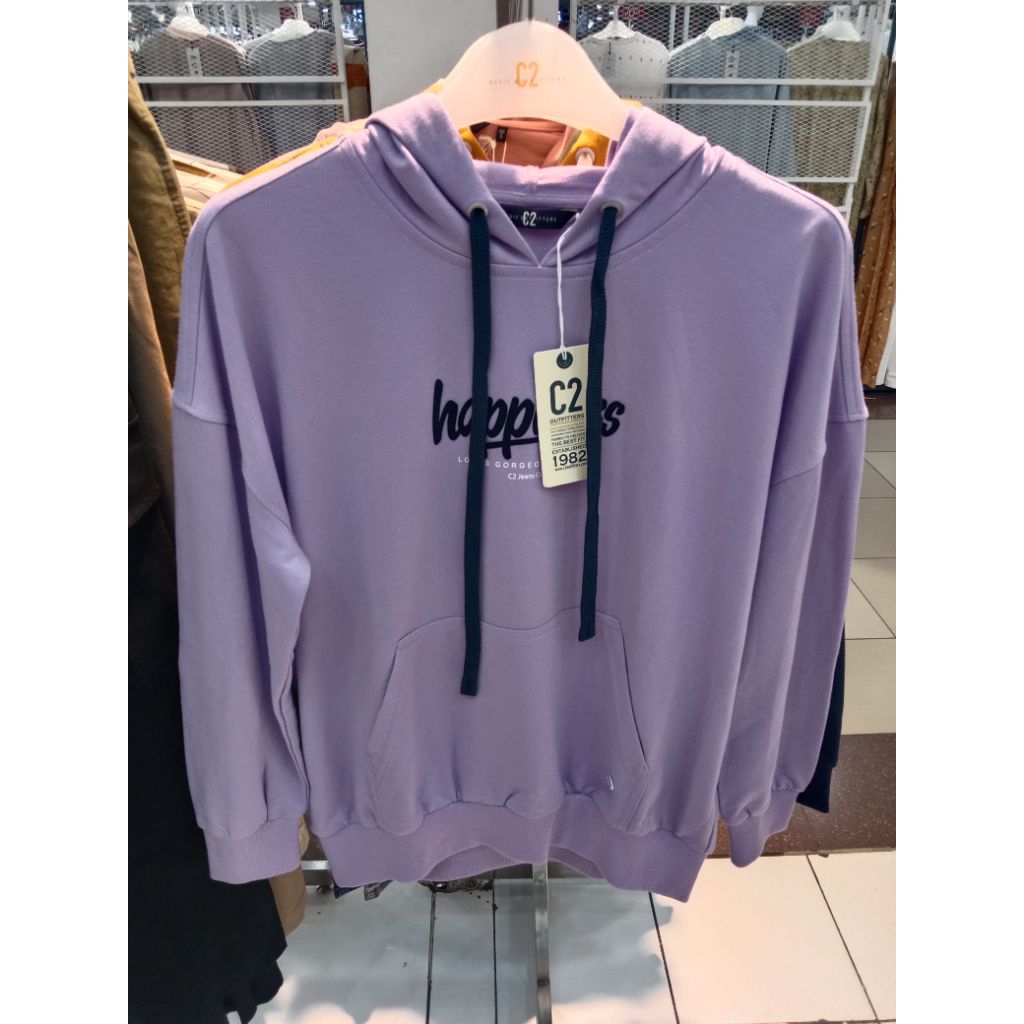 new Sweater Hoodie C2 lilac originall wanita | sweater Hoodie ungu