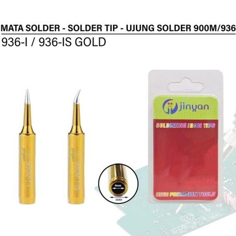 Jinyan 900M/936 Mata solder Lurus Bengkok Pisau Solder tip Pemanas Patri Ujung Solder Soldering kit 