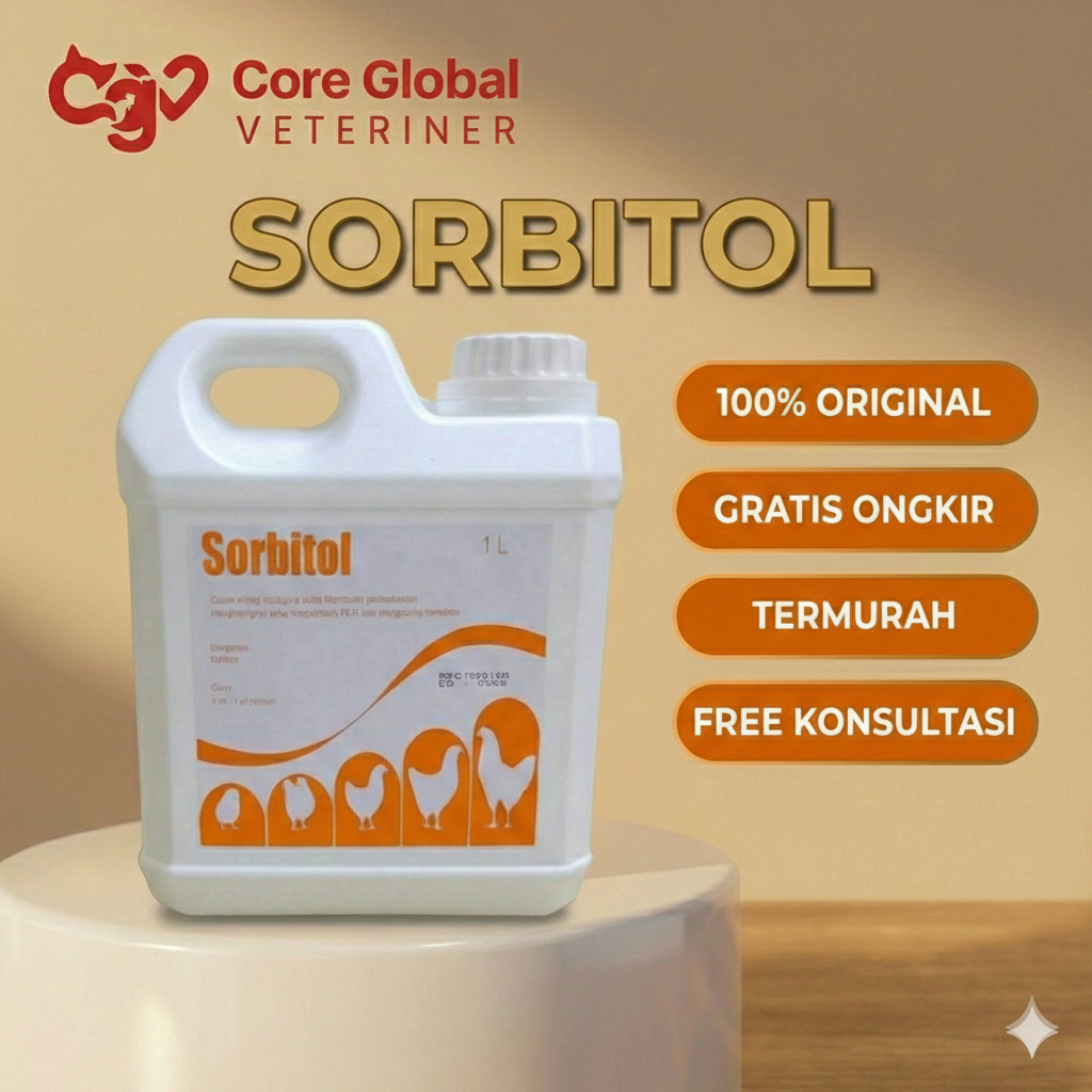 SORBITOL 1 LITER Agrinusa - Suplemen Vitamin Energi & Stamina DOC Ayam DOD Bebek. Obat Cair Anti Str
